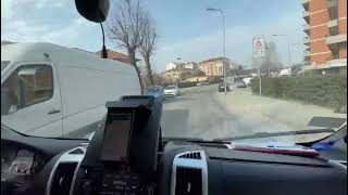 ONBOARD ambulanza in emergenzaCroce Verde Villastellone [upl. by Edivad318]