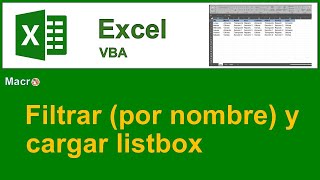 Filtra por nombre y carga listbox [upl. by Zenger]