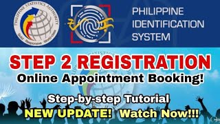 UPDATE‼️ ONLINE BOOKING APPOINTMENT  STEP 2 REGISTRATION PhilSys PhilillineNationalID PhilID [upl. by Leviram828]