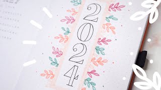 2024 bullet journal setup  plan with me  simple beginner friendly setup ✨ [upl. by Newob]