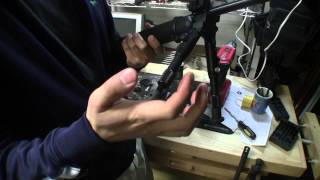 UTG Bipod SWATCombat Profile Adjustable Height Unboxing and Installation [upl. by Matthias]