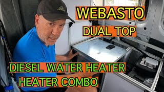 WEBASTO DUAL TOP WATER HEATERHEATER COMBO Sprinter Van Build [upl. by Jollanta]