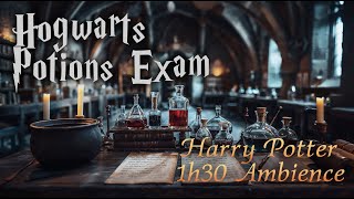 Harry Potter Ambience 📚 Brewing Potions amp Writing for Hogwarts Exam  1H30 Study Session [upl. by Ahsiemat]