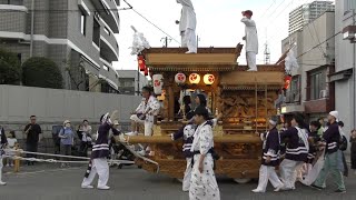 2024723 都島区 都島神社 夏祭り本宮 だんじり曳行 終盤 [upl. by Selbbep]