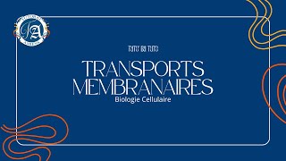 TRANSPORTS MEMBRANAIRES  TUTO DU TUTO [upl. by Eelinnej]