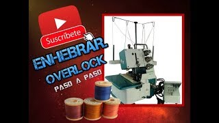 Como Enhebrar ensartar Maquina de Cocer Mini Overlock Marca MARY SEUS FN24 Paso a Paso [upl. by Bainter]