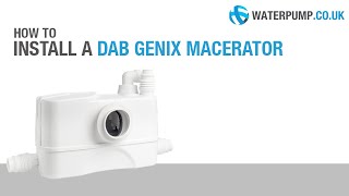 DAB Genix Macerator How to install it [upl. by Wasserman263]