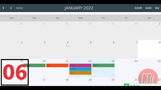 06 Part1 Full Calendar js  Create Event in Calendar  Make Calendar clickable  Create event [upl. by Ardien429]