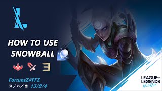 HOW TO USE SNOWBALL  DIANA ARAM GAMEPLAY WILD RIFT  BUILDS amp RUNES  LEAGUE OF LEGENDS WILD RIFT [upl. by Adhamh]