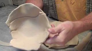 Creating bowls from clay scraps [upl. by Allemac]