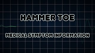 Hammer toe Medical Symptom [upl. by Ahidam]