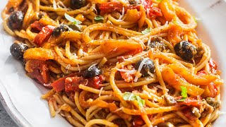 Pasta with peperonata sauce  An italian classic for summer [upl. by Naiditch221]