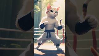 Boxing cat karate cat sholin cat viral cat funny cat funniestvideo besties viralshorts [upl. by Tamma]