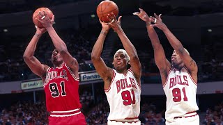 Every Dennis Rodmans 3Pointer as a Bull [upl. by Africa]