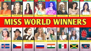 Miss World Winners List 195124  All Miss World Winners [upl. by Alliuqal]