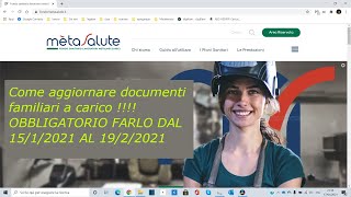 Come aggiornare documenti familiari Metasalute [upl. by Franciska]