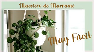 MACETERO DE MACRAMÉ 🌿🥨 MUY FÁCIL [upl. by Tarrant]