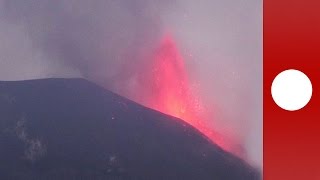 Mount Etna explodes spurting out lava Sicily [upl. by Cristiano]