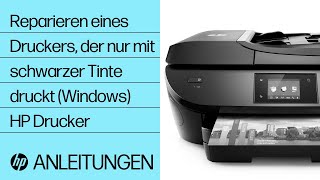 So reparieren Sie einen HP Drucker der nur mit schwarzer Tinte druckt Windows  HP Drucker [upl. by Novikoff844]