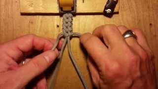 Knot Tutorial 3 of 3 Vertical Crown Knot or Double Crown Sinnet [upl. by Blondell]