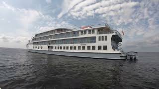 American Cruise Line ship American Glory was anchored off the coast from Punta Gorda Florida [upl. by Ainafetse]