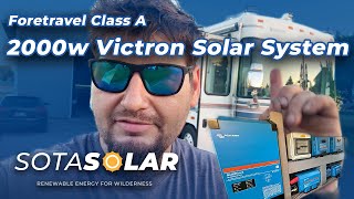 Foretravel Class A Victron Solar System Install 2000w Solar 1200ah Battery [upl. by Charyl565]