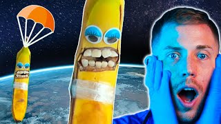 I sent a Banana to Space for 5 MILLION Subs 🍌🦈 FoodSurgery FruitSurgery LeftShark [upl. by Edlyn380]