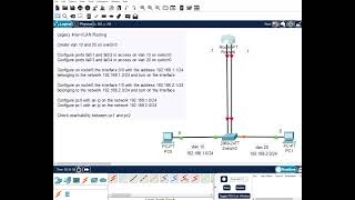 Legacy InterVLAN Routing  Packet tracer [upl. by Dleifxam]