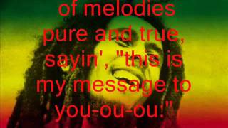 Bob Marley Three Little Birds Lyrics [upl. by Aluor391]