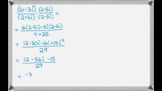 Dividing Complex Numbers of the form a  bi [upl. by Narba371]