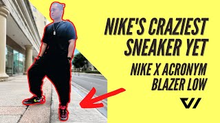 NIKES CRAZIEST SNEAKER YET Nike x Acronym Blazer Low  UNBOXING AND ON FEET [upl. by Bendicta]