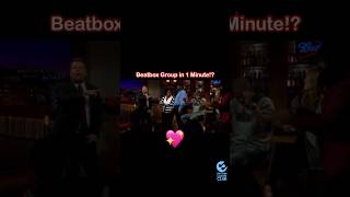 💖Beatbox Group in 1 Minute⁉️Shout out to Rhythm Master reggiewatts on the TheLateLateShow [upl. by Nahtal828]