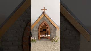 Construção de uma igreja em pedras rústicas com porta de madeira shorts [upl. by Rogers756]