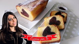 Plumcake con Cuore al Cacao  Ricette di San Valentino [upl. by Ssej564]