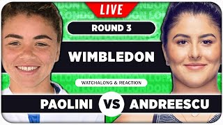 PAOLINI vs ANDREESCU • Wimbledon 2024 • LIVE Tennis Talk Watchalong [upl. by Kakalina77]