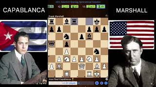 CAPABLANCA VS MARSHALL 1925 [upl. by Ancalin161]