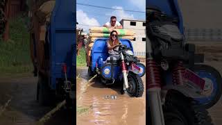 Double EXEL five wheel electric tricycle with a load capacity full of power drive on water part15 [upl. by Germann]