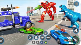 Robot car transformer action game gameplay automobile gaming [upl. by Hakceber235]