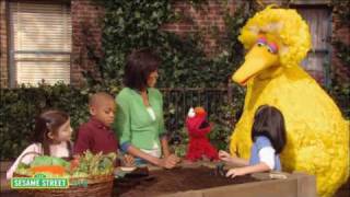 Sesame Street Mrs Obama Plants Garden [upl. by Stirling]