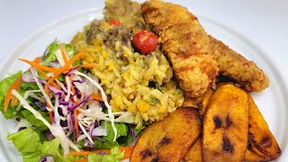 lets cook split peas cookup rice  guyanese cookup recipe [upl. by Amehr316]