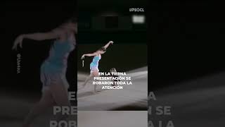 Gimnasta conmueve al presentarse con su pequeña hija shorts [upl. by Vitkun]