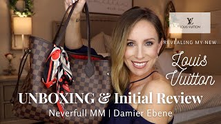 Louis Vuitton Unboxing amp Initial Review  Neverfull MM Damier Ebene  Why I Wasnt Going to Buy It [upl. by Geminian]