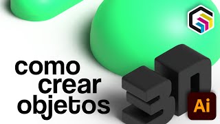 Como CREAR OBJETOS 3D con Illustrator [upl. by Modeerf319]