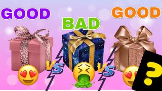 🍩 GOOD vs BAD vs GOOD 🎁 Choose Your Gift 🎁 Elige Tu Regalo 🎁 Escolha seu presente 🎁 [upl. by Ahsinyar559]