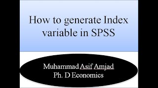 How to generate Index variable in SPSS [upl. by Gone]