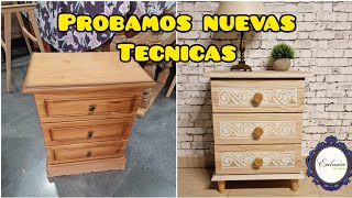 PROBAMOS NUEVAS TECNICAS en la restauración de un mueble [upl. by Leoline]