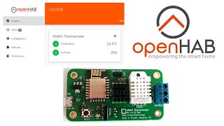 Connecting Temperature and Humidity Sensor DHT22 to OpenHAB 2 with MQTT [upl. by Yrrok]