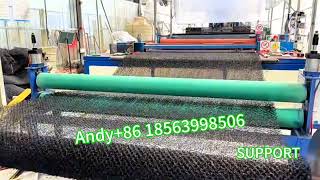 Geonet soil and water conversation blanket net making Machine Andy 86 18563998506 [upl. by Burty]