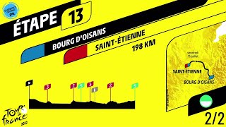 Tour de France 2022 FR Etape 13 Bourg doisans  Saintétienne 22  PS5 [upl. by Ateuqal]