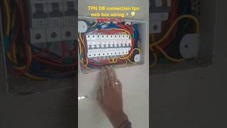 electricalTPN DB connection  tpn mcb box wiring  Youtube electricalwork [upl. by Huff]